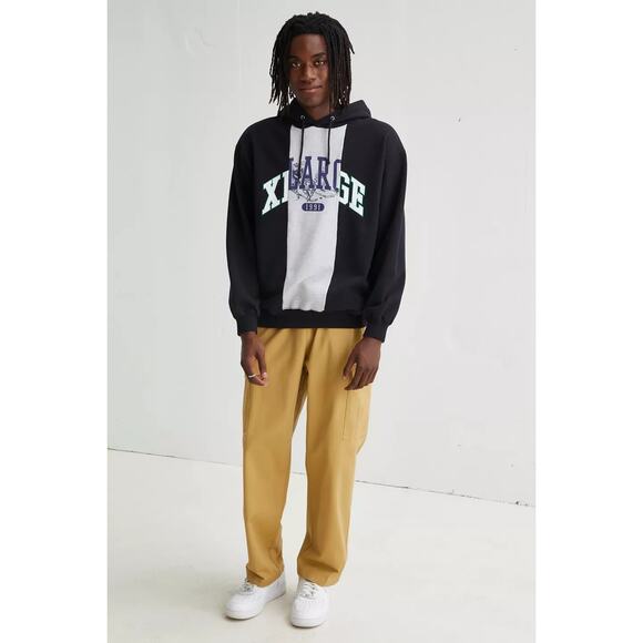 New Urban Outfitters XLARGE Patchwork Hoodie Sweatshirt $105 MEDIUM - Picture 4 of 7